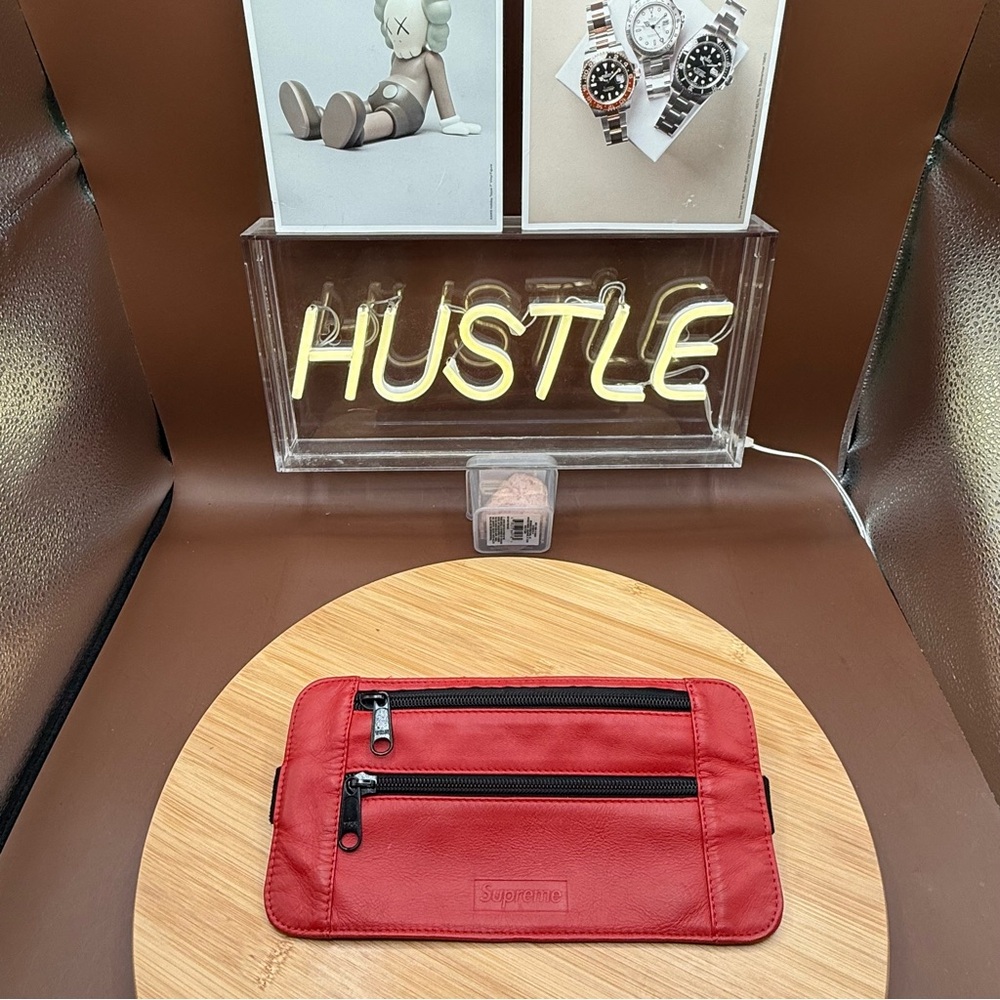 Supreme SS19 Leather Waist Shoulder Bag Red Box logo